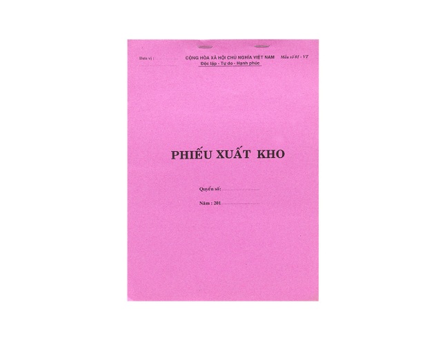 Phiếu xuất kho 3 liên A4